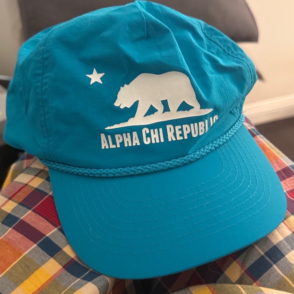 Alpha Chi Omega Teal Nylon Snapback Hat